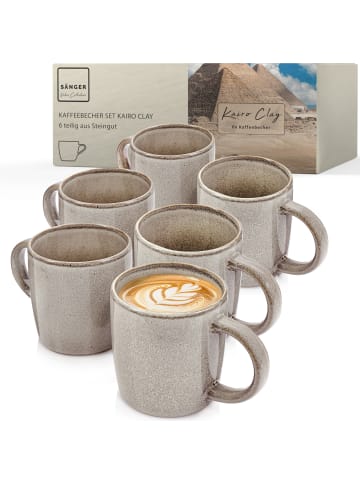 Sänger Kaffeebecher Set Kairo Clay - 6 aus Steingut