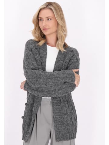 usha WHITE LABEL Damen Cardigan in Anthrazit Melange
