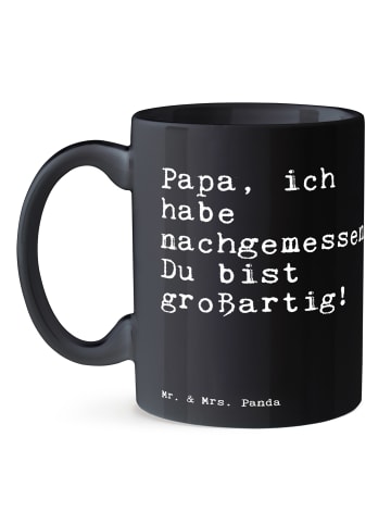 Mr. & Mrs. Panda Coffee Mug Papa, ich habe nachgemessen.... mit ... in Schwarz