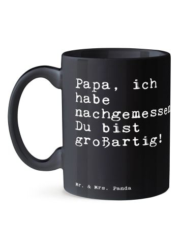 Mr. & Mrs. Panda Tasse Papa, ich habe nachgemessen.... mit Spruch in Schwarz