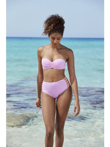 Venice Beach Bügel-Bandeau-Bikini-Top in lila