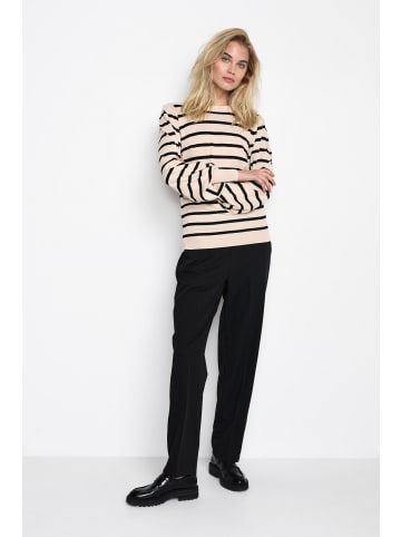 Kaffe Strickpullover KAlizzy in Offwhite / Black stripe