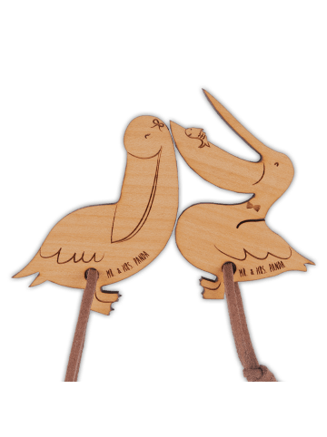 Mr. & Mrs. Panda Schlüsselanhänger Pelikan verliebt ohne Spruch in Braun