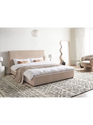 Beliani Doppelbett LAVAUR in Beige - (W) 183 x (H) 100 x (L) 220 cm