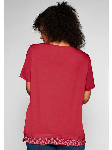 sheego T-Shirt in mohnrot