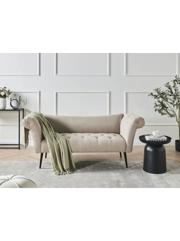 Beliani Chaiselongue NANTILLY in Braun/Schwarz - (W) 175 x (H) 76 x (L) 69 cm