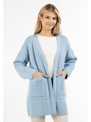 usha WHITE LABEL Offener Strick Cardigan in Eisblau