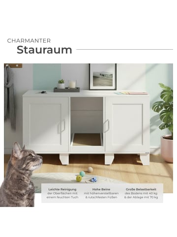 tectake Katzenschrank Freya, versteckte Eingänge an den Innenseiten