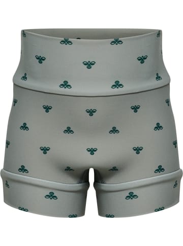 Hummel Kinder Badeshort "Hmlmini Neoprene Aop Swim Shorts" in Grün