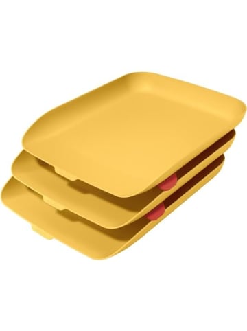 Leitz Briefkorb Cosy Set A4 Polystyrol Packung mit 3 Stück gelb