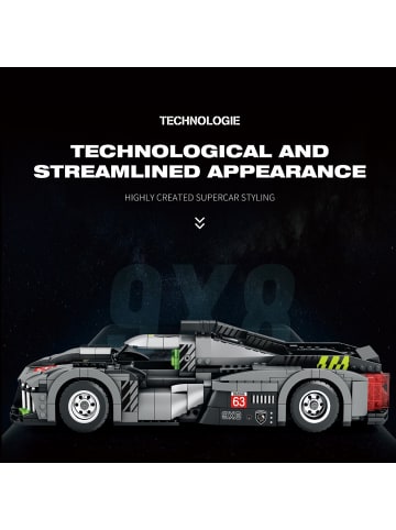 Reobrix 11031 Rennwagen 1:12 Klemmbaustein 1338 Teile