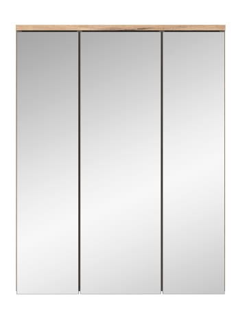 xonox.home Spiegelschrank inkl. Bel. in Nox Oak/Spiegelglas - (B) 60 x (H) 77 x (T) 37