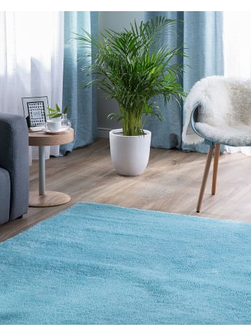 Beliani Shaggy DEMRE in Blau - (W) 140 x (H) 2 x (L) 200 cm