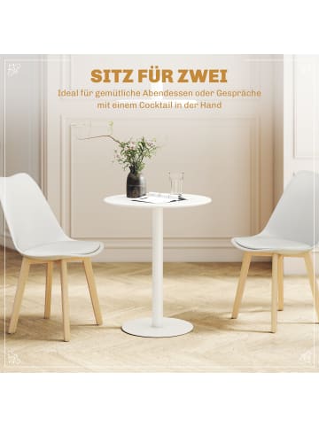 HOMCOM Esstisch in Weiß 60L x 60B x 72H cm