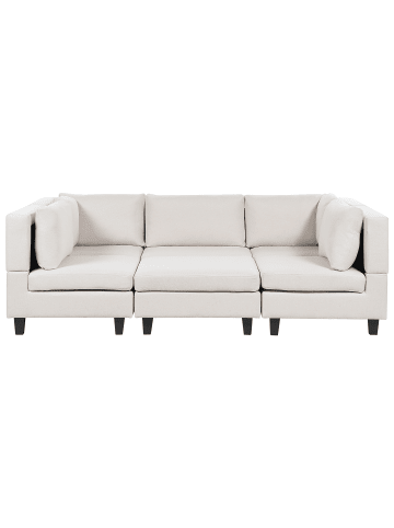 Beliani 6-tlg Modulsofa UNSTAD in Beige/Schwarz