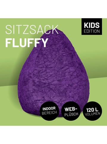 Lumaland Sitzsack Fluffy 120l lila  lila