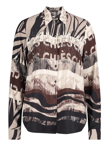 Betty Barclay Hemdbluse mit Schmucksteinen in Beige/Schwarz