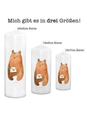 Mr. & Mrs. Panda Wachskerze Bär Vermissen ohne Spruch in Weiß