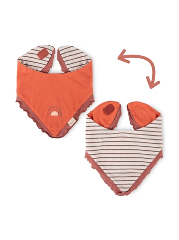 Sigikid Wendehalstuch Savanne in Rost-Orange/Creme-Braun geringelt