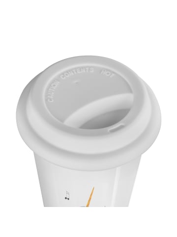 Mr. & Mrs. Panda Kaffeebecher To Go Narwal Gitarre ohne Spruch in Weiß