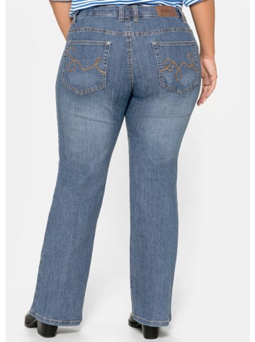 sheego Bootcut-Jeans in blue denim