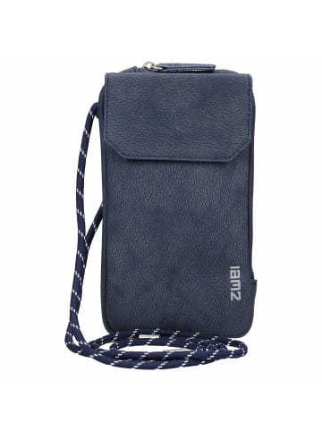 Zwei Mademoiselle MP30 - Handytasche 19 cm (nubuk-cappuccino) in nubuk-blue