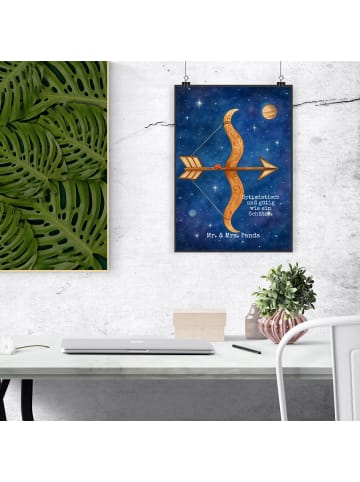 Mr. & Mrs. Panda Bild Sternzeichen Schütze Design mit Spruch in Weiß