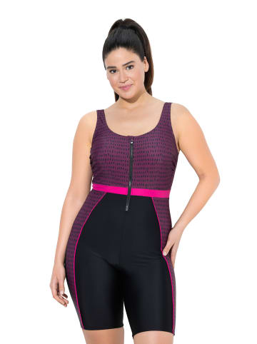 Ulla Popken Badeanzug in schwarz