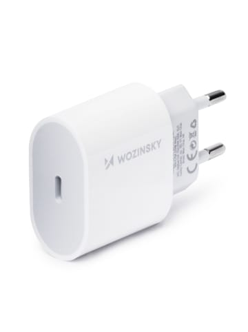 Wozinsky Schnellladegerät USB C PD 20W + USB C 1m Weiß in Weiß
