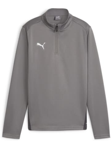 Puma T-Shirt "TeamGoal Training 1/4 Zip Top Jr" in Grau