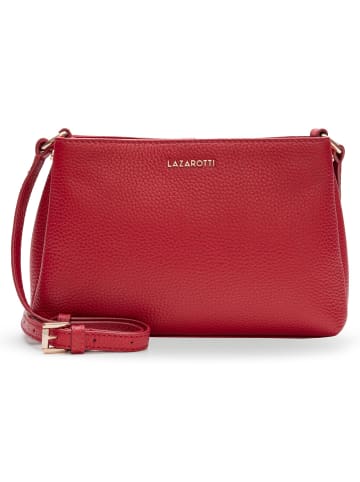 Lazarotti Bologna Leather Umhängetasche Leder 23 cm in red