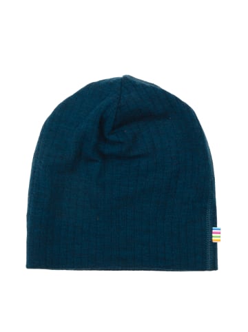 Joha Beanie aus Merinowolle in dunkeltürkis