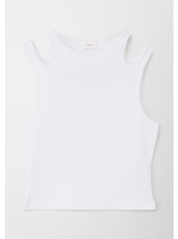 s.Oliver T-Shirt keine Ärmellänge in Weiß