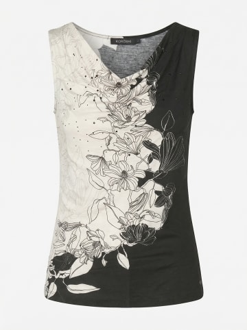 KOROSHI Damenoberteil mit drapiertem Ausschnitt in Schwarz