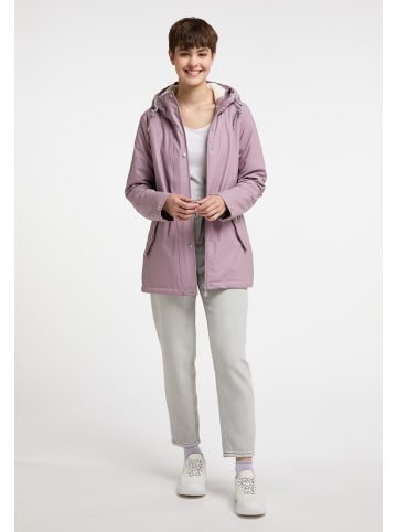 myMo Regenjacke Mit Webpelzfutter in Rosélavendel