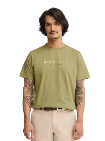Polo Club T-Shirt ESTABLISHED MINIMAL TITLE VO in Blattgrün