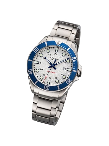 Regent Analog-Armbanduhr Regent Titan-Uhren titanfarben, silber groß (ca. 40mm)