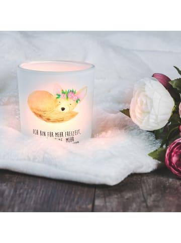 Mr. & Mrs. Panda Votivkerzenhalter Wüstenfuchs Blumen mit Spruch in Transparent