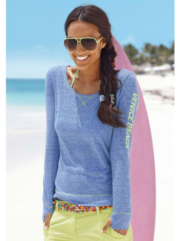 Venice Beach Langarmshirt in blau-meliert