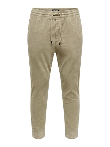 Only&Sons Jogginghose ONSLINUS CROPPED CORD tapered in Beige