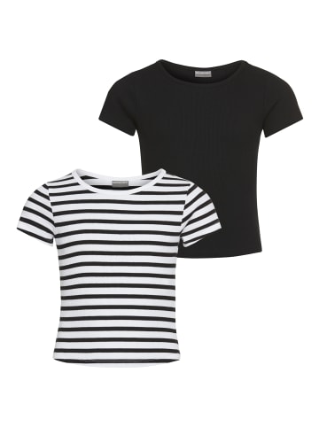 Kidsworld T-Shirt in schwarz+gestreift