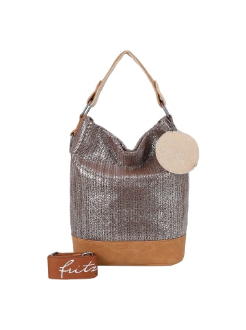 Fritzi aus Preußen Limited Painted Straw Schultertasche 27 cm in nut