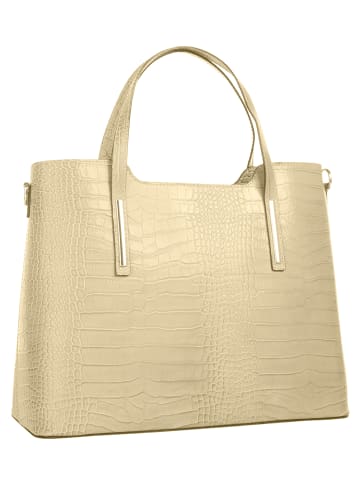 Cluty Handtasche echt Leder in beige