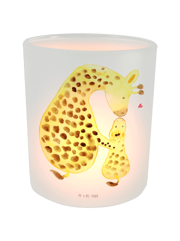 Mr. & Mrs. Panda Windlicht Giraffe Kind ohne Spruch in Transparent