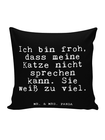 Mr. & Mrs. Panda Dekokissen Ich bin froh, dass... mit Spruch in Schwarz