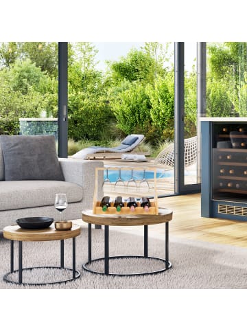 relaxdays Weinregal in Natur - (B)44,5 x (H)30 x (T)23,5 cm