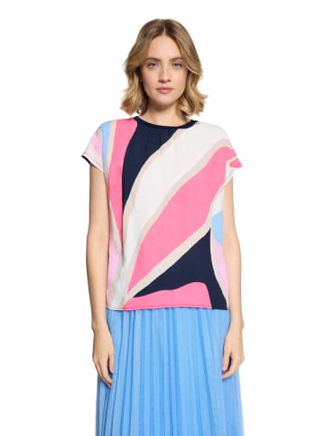 BETTY & CO Patchwork-Shirt mit Raffung in Rosé/Pink