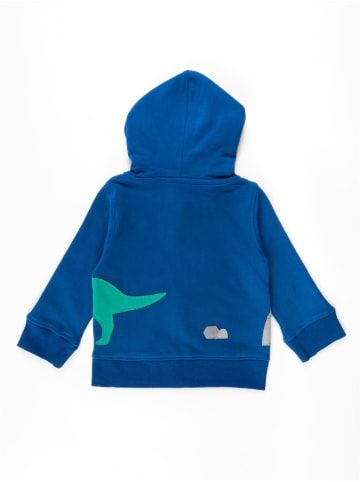 Toby Tiger Sweatjacke mit Dinosaurier Applikation in blau