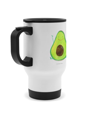 Mr. & Mrs. Panda Kaffee-Thermobecher Avocado Glücklich ohne Spruch in Weiß