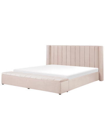 Beliani 3-tlg Doppelbett NOYERS in Rosa